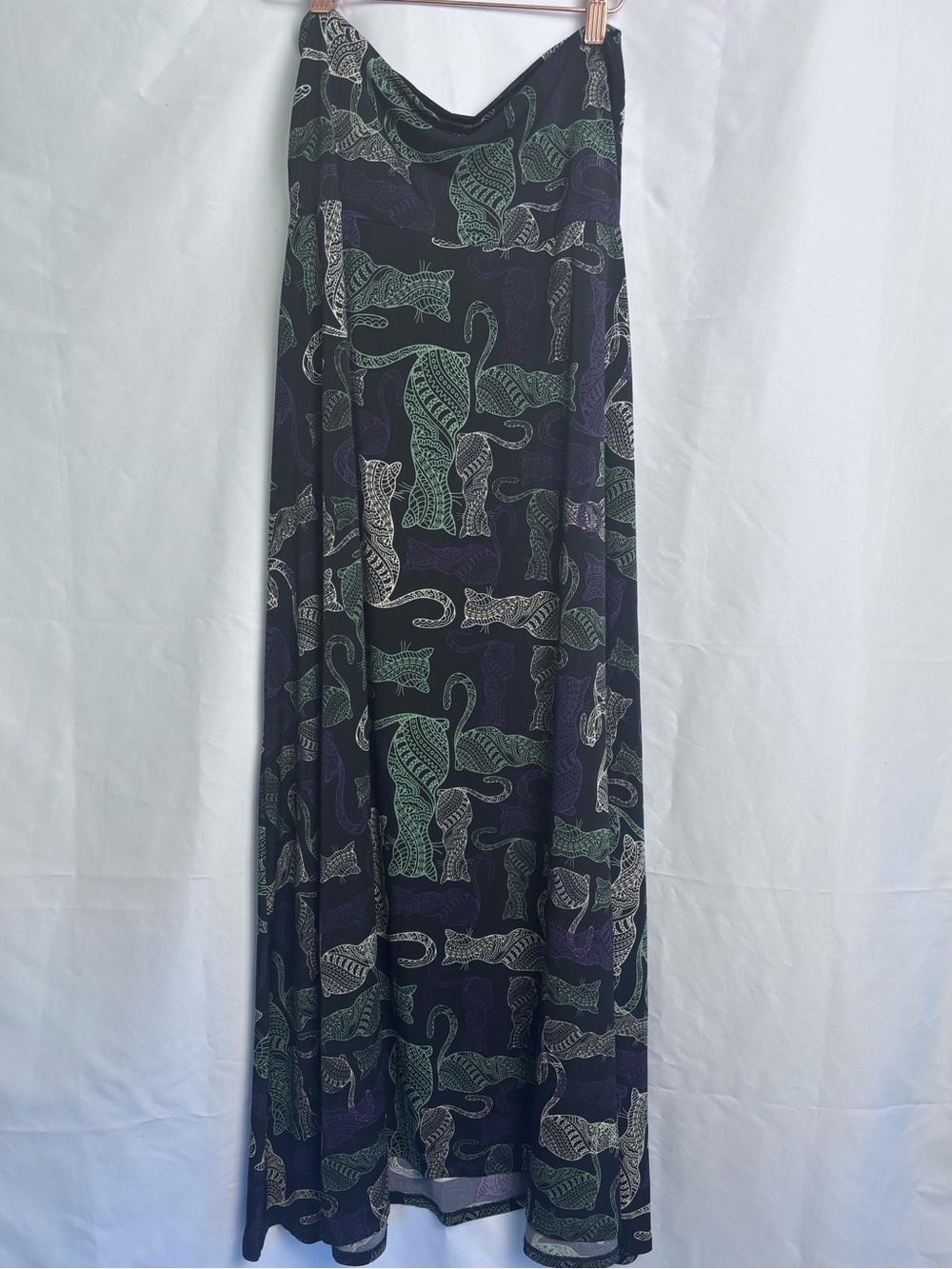 Lula roe Maxie Skirt Cat Print 
Medium